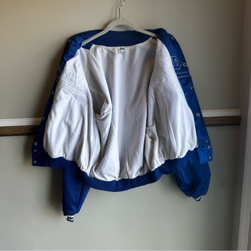 Vintage 70s 80s Lan-Mar Kansas City Royals Satin Jacket MLB Baseball Blue​​ - Picture 4 of 6